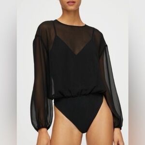 {Aritzia} Wilfred Bodysuit Blouse Large